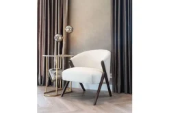 Sale Fauteuil 211290 White Bouclé Mia Ronde Fauteuils