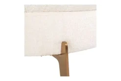 New Fauteuil 211058 White Chenille Venus Ronde Fauteuils