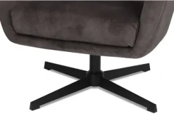 Outlet Fauteuil Antraciet CM-55.000 Toby Draaifauteuils
