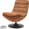 Sale Fauteuil Caramel Brown Marano Draaifauteuils