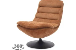 Sale Fauteuil Caramel Brown Marano Draaifauteuils
