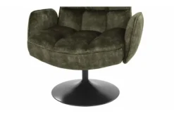 Outlet Fauteuil Dark Green Tropea Draaifauteuils