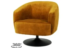 Ronde Fauteuils|Draaifauteuils-Tower Living Fauteuil Gold Barga