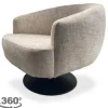 Hot Fauteuil White-Grey Barga Draaifauteuils