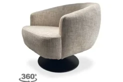 Hot Fauteuil White-Grey Barga Draaifauteuils