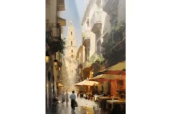 Schilderijen-Urban Cotton Glasschilderij Barcelona