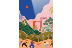 Schilderijen-Urban Cotton Glasschilderij Dancing in Paradise