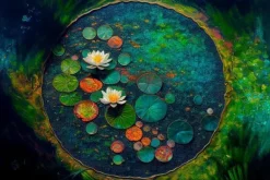 Glasschilderij De Vijver 080120-986 Schilderijen