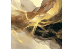 Schilderijen-Ter Halle Glasschilderij Gouden golven 1201203D-035