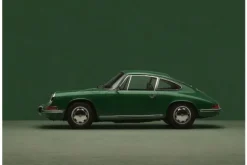 Schilderijen-Urban Cotton Glasschilderij Green Porsche