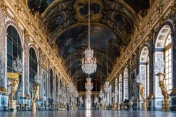 Schilderijen-Ter Halle Glasschilderij Paleis met Kroonluchters 1101603D-003