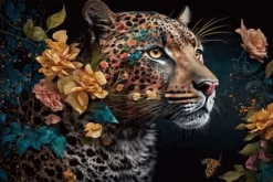 Discount Glasschilderij Panter 0801203D-029 Schilderijen