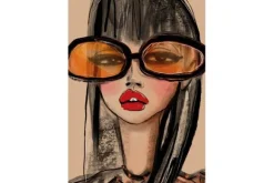 Schilderijen-Urban Cotton Glasschilderij Sunny Orange