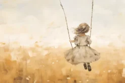 Glasschilderij Swinging Girl Schilderijen