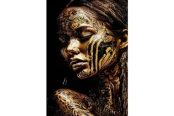 Hot Glasschilderij Zwartgele Details 0801203D-025 Schilderijen