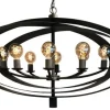 Hanglampen-Leclercq & Bouwman Hanglamp - industrial dark | LB019-8+1 Malibu |