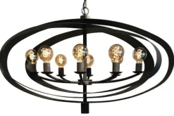 Hanglampen-Leclercq & Bouwman Hanglamp - industrial dark | LB019-8+1 Malibu |