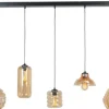 Clearance Hanglamp 2261-05-130-5-14-131 Quinto Amber Hanglampen