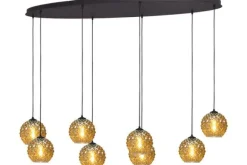 Hanglampen-Masterlight Hanglamp 2264-05-160-60-8-4 Quinto Smoke