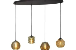 Hanglampen-Masterlight Hanglamp 2264-05-100-40-4-678 Quinto Smoke