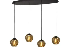 Hanglampen-Masterlight Hanglamp 2264-05-100-40-4-3 Quinto Smoke