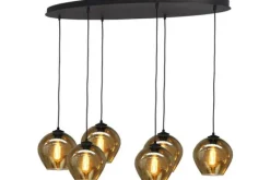 Hanglampen-Masterlight Hanglamp 2264-05-130-50-6-3 Quinto Smoke