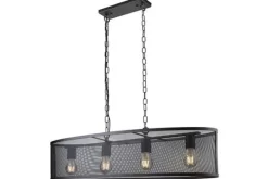 Hanglampen-Searchlight Hanglamp 2484-4BK Fishnet