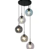 Hanglampen-Searchlight Hanglamp 94005-5BK Mardi Gras II