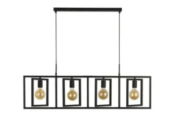 Hanglampen-Searchlight Hanglamp 23203-4BK Plaza