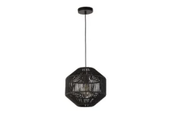 Hanglampen-Searchlight Hanglamp 11203-1BK Wicker