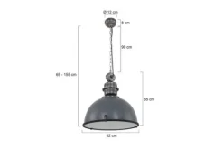 Online Hanglamp 7834GR XXL Bikkel Hanglampen