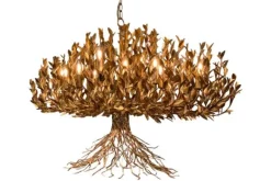 Online Hanglamp LB039/12+1 ambachtelijk brons Aix | Kroonluchters|Hanglampen