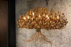 Online Hanglamp LB039/12+1 ambachtelijk brons Aix | Kroonluchters|Hanglampen