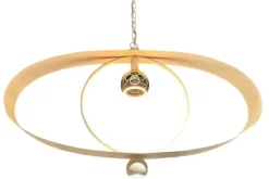 Outlet Hanglamp LB049-1+1 ovaal textured white Breeze | Hanglampen