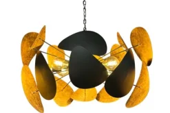 Hanglampen-Leclercq & Bouwman Hanglamp LB555-8+1 ovaal textured black Galaxy |