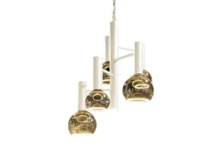 Hanglampen-Leclercq & Bouwman Hanglamp LB045-5+1 textured white Escale |