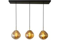 Hanglampen-Toms Luxury Lights Hanglamp 3-lichts Amber Boaz