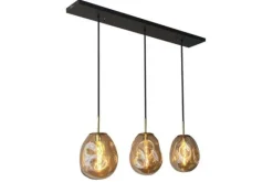Hanglampen-Toms Luxury Lights Hanglamp 3-lichts Amber Boaz