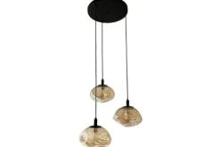 Hanglampen-Toms Luxury Lights Hanglamp 3-lichts rond  Amber  Melt