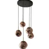 Hanglampen-Toms Luxury Lights Hanglamp 5-lichts rond Copper Boaz