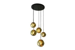 Hanglamp 5-lichts rond Gold Boaz Hanglampen