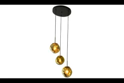 Hanglampen-Toms Luxury Lights Hanglamp 3-lichts rond Gold Boaz