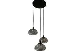 Hanglampen-Toms Luxury Lights Hanglamp 3-lichts rond Grey Melt
