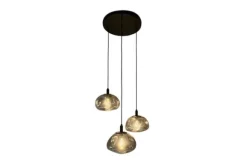Hanglampen-Toms Luxury Lights Hanglamp 3-lichts rond Grey Melt