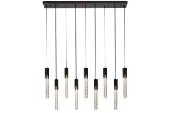 Hanglampen-Toms Luxury Lights Hanglamp 9-lichts Zwart Maud