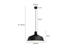 Hot Hanglamp 1443ZW Black Moon Mexlite Hanglampen