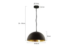 Discount Hanglamp 2555ZW Semicirkel Hanglampen
