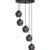 Online Hanglamp Zwart Rookglas Fantasy Hanglampen