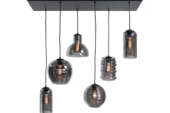 Clearance Hanglamp Zwart Rookglas Fantasy Hanglampen