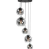 Hanglampen-Highlight Hanglamp Zwart Rookglas Fantasy